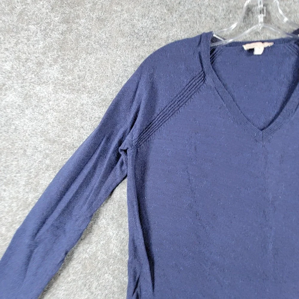 GAP Maternity Pullover Sweater Womens M Navy Blue‎ Classic V-neck Lightweight